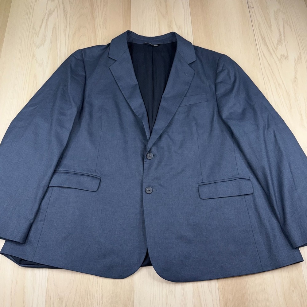 Kirrin Finch Womens Blue Two Button Business Single Breasted Blazer Size 4XL